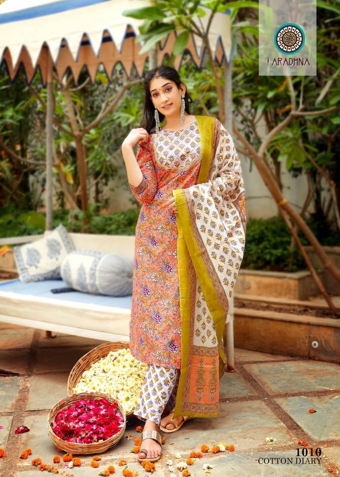 Aradhna Cotton Dairy 1 New Fancy Ethnic Wear Cotton Ready Made Collection